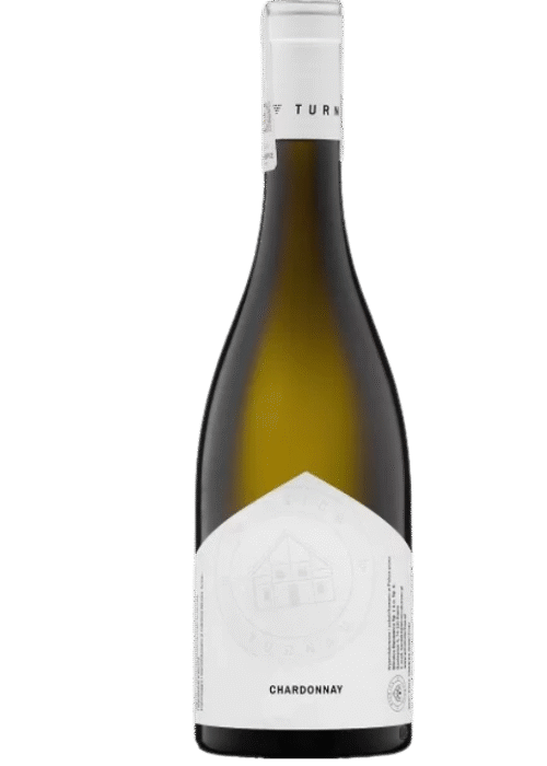 Butelka Turnau Chardonnay 0,75L – polskie białe wino wytrawne z Mazur o cytrusowym, kwiatowym i ziołowym aromacie