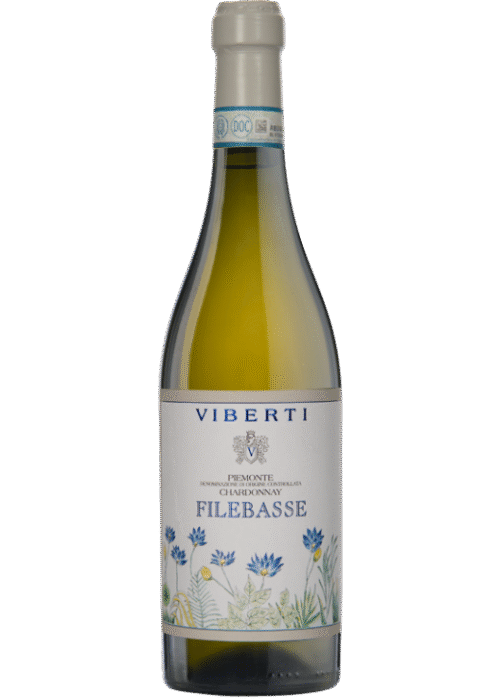 Butelka Viberti Filebasse Chardonnay Piemonte 0,75L – włoskie białe wino wytrawne z Piemontu o cytrusowym, kwiatowym i mineralnym aromacie