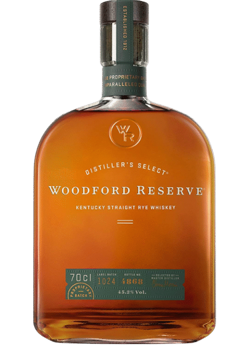 Butelka Woodford Reserve Rye 0,7L 45,2% – żytnia whiskey z Kentucky o kremowym, słodkim i waniliowym aromacie oraz korzennym, ostrym i pikantnym smaku