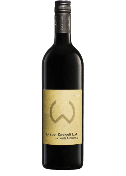 Butelka Waldschutz Blauer Zweigelt Hof 0,75L – austriackie czerwone wino wytrawne o aromacie owocowym, korzennym i lekko dymnym