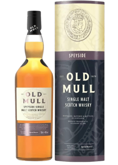 Whisky Sm Old Mull Speyside 40% 0.7L – szkocka whisky o czekoladowo-dębowym aromacie, owocowym smaku i lekkim, słodkim finiszu