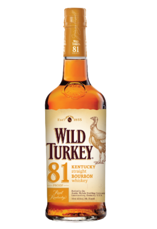 Wild Turkey 81 Proof 0.7L 40.5% – klasyczny amerykański bourbon z Kentucky o korzennym, waniliowym smaku i ciepłym, wytrawnym finiszu