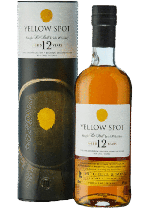 Butelka Yellow Spot 12YO Single Pot Still 0,7L w eleganckiej tubie – irlandzka whiskey dojrzewająca w trzech rodzajach beczek