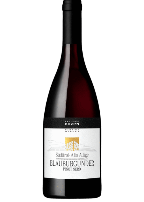 Butelka Kellerei Bozen Pinot Nero – eleganckie, wytrawne wino czerwone z regionu Alto Adige.