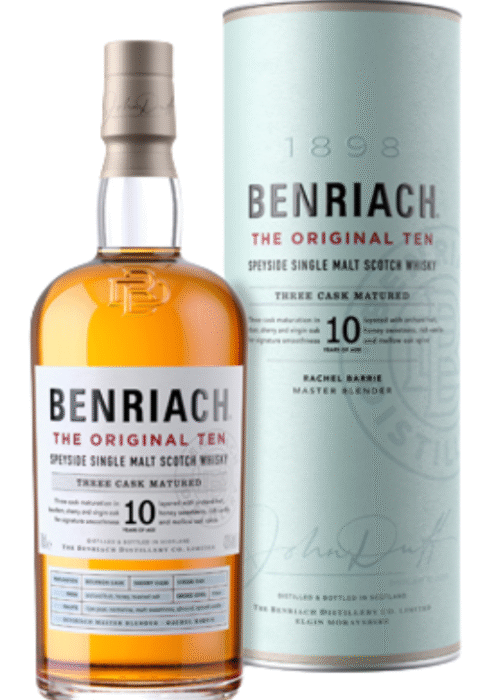 BenRiach 10-letnia to znakomity przykład klasycznej whisky single malt ze szkockiego regionu Speyside, który słynie z eleganckich i owocowych trunków.