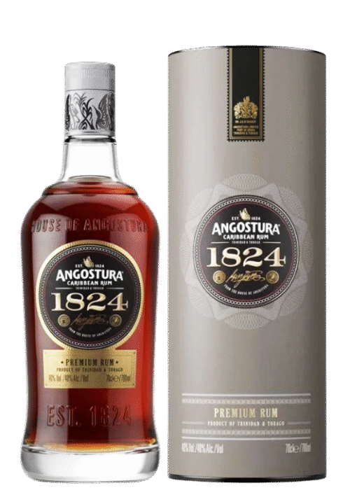 Butelka Angostura 1824 Gift Tube 40% 0,7L – luksusowy rum z Trynidadu i Tobago o czekoladowym, dębowym smaku z karmelowymi nutami