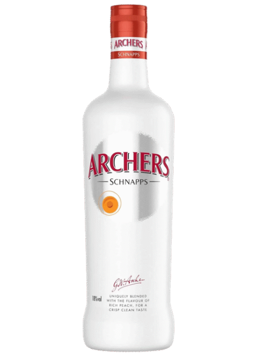 Butelka Archers Peach Schnapps 0,7L – likier brzoskwiniowy o owocowym aromacie i delikatnej słodyczy