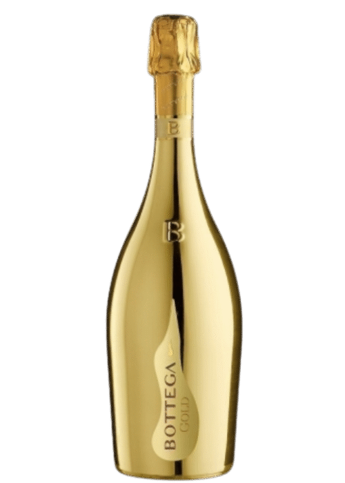 Butelka Bottega Gold Prosecco Brut DOC 0,75L – eleganckie włoskie prosecco z Wenecji Euganejskiej o jabłkowym, kwiatowym i owocowym aromacie, lekkim, świeżym smaku i eleganckim finiszu