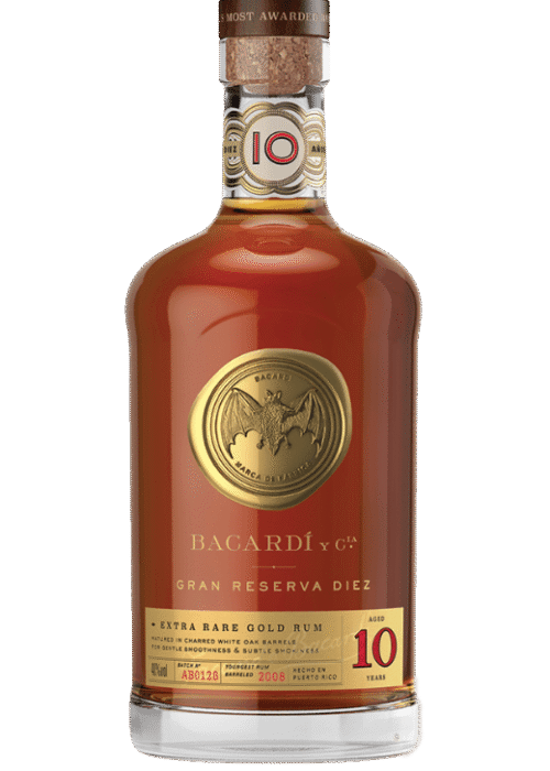 Butelka Bacardi Diez 40% 0,7L – rum z Portoryko o czekoladowym, dębowym smaku z karmelowymi nutami