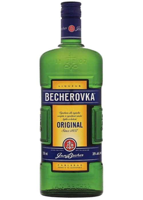 Butelka Becherovka 0,7L – klasyczny czeski likier ziołowy o intensywnym, korzennym aromacie i słodko-ziołowym smaku
