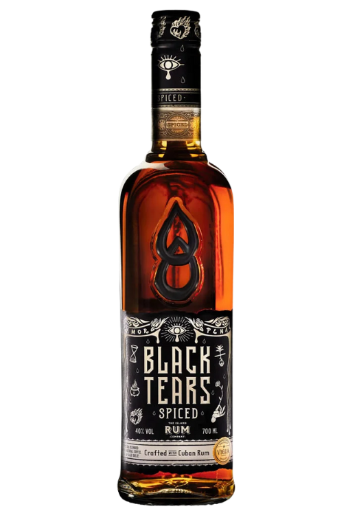 Butelka Black Tears Dry Spiced 40% 0,7L – kubański rum o cytrusowym, korzennym smaku z ziołowymi nutami
