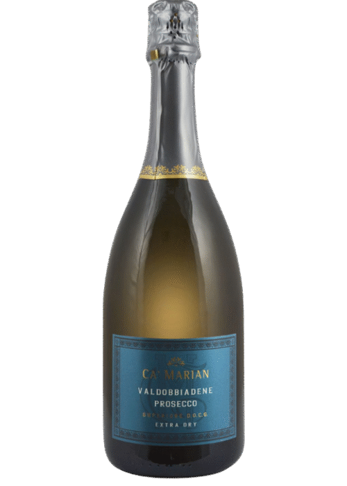 Butelka Ca’Marian Brut Prosecco Valdobbiadene Superiore DOCG 0,75L – eleganckie włoskie prosecco z Wenecji Euganejskiej o kwiatowym, mineralnym i owocowym aromacie oraz wytrawnym, świeżym smaku