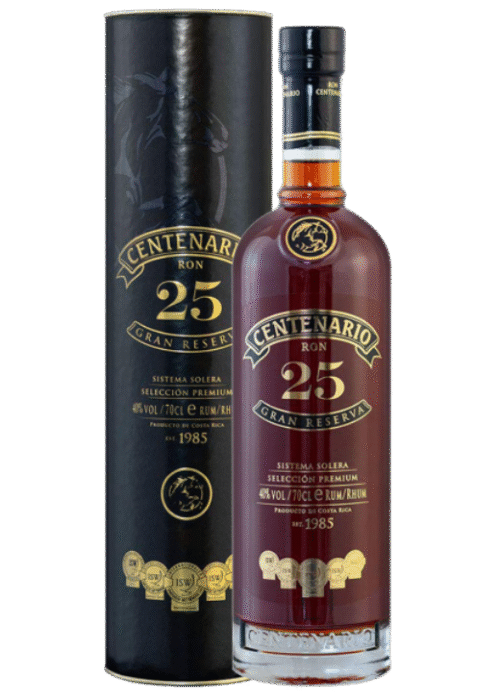 Butelka Centenario 25Yo Gran Reserva 40% 0,7L – luksusowy rum z Kostaryki o czekoladowym, dębowym smaku z karmelowymi nutami