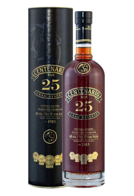 Butelka Centenario 25Yo Gran Reserva 40% 0,7L – luksusowy rum z Kostaryki o czekoladowym, dębowym smaku z karmelowymi nutami