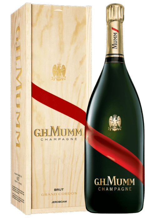 Butelka G.H. Mumm Champagne Brut 3L – wytrawny, musujący szampan o aromacie cytrusów, drożdży i jabłek oraz świeżym, musującym finiszu