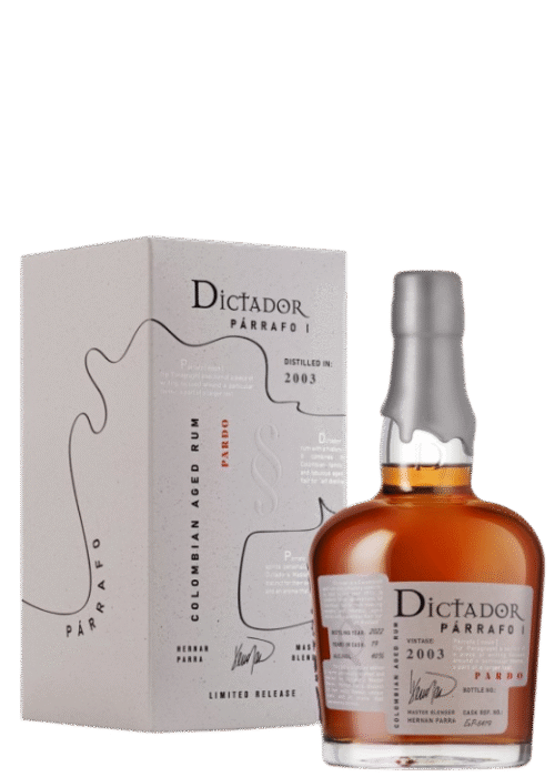 Butelka Dictador Parrafo Pardo 2003 0,7L – kolumbijski rum premium starzony, o dębowo-korzennym aromacie i słodko-pikantnym finiszu