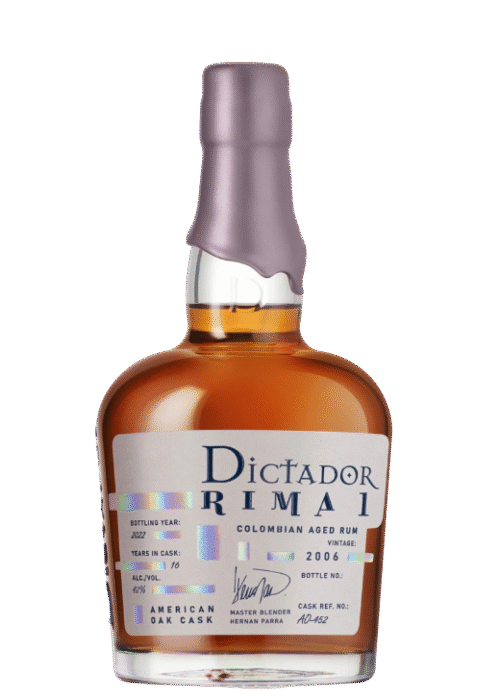 Butelka Dictador Rima Sherry 2006 0,7L – kolumbijski rum premium starzony w beczkach po sherry, o bogatym aromacie dębu, orzechów i suszonych owoców