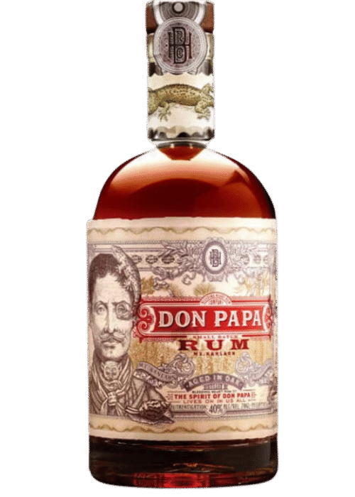 Butelka Don Papa 7Yo 0,7L w tubie – filipiński rum starzony o dębowo-karmelowym i owocowym aromacie z ciepłym, złożonym finiszem