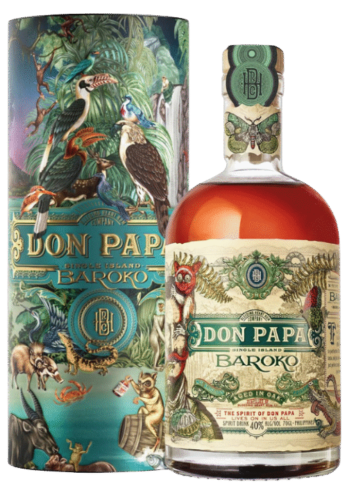 Butelka Don Papa Baroko 0,7L – filipiński rum premium o dębowo-karmelowym aromacie i gładkim, słodkim finiszu