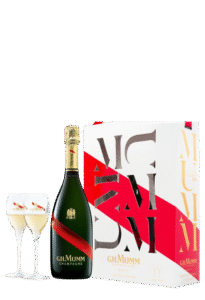 G.H. MUMM CHAMPAGNE CORDON ROUGE 0,75L + 2 KIELISZKI
