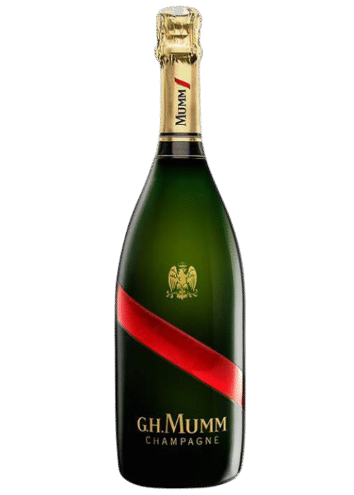 Butelka G.H. Mumm Champagne Grand Cordon Rouge 0,75L – wytrawny musujący szampan o aromacie cytrusów, drożdży i jabłek
