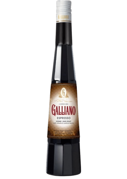 Butelka Galliano Espresso Likier 0.5L – włoski likier o intensywnym aromacie kawy i wanilii, stworzony dla miłośników espresso i deserów
