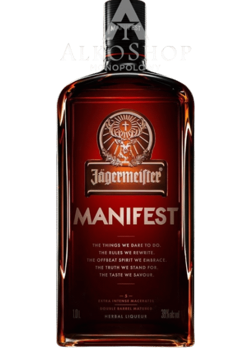 Butelka Jägermeister Manifest 1L – ekskluzywny, korzenny likier ziołowy premium, o wyjątkowej mocy i bogatym profilu smakowym