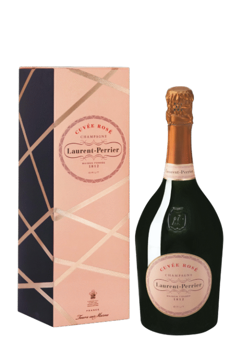 Butelka Laurent Perrier Champagne Couvée Rosé 0,75L w kartoniku – wytrawny różowy szampan o aromatach czerwonych owoców i nutach kwiatowych