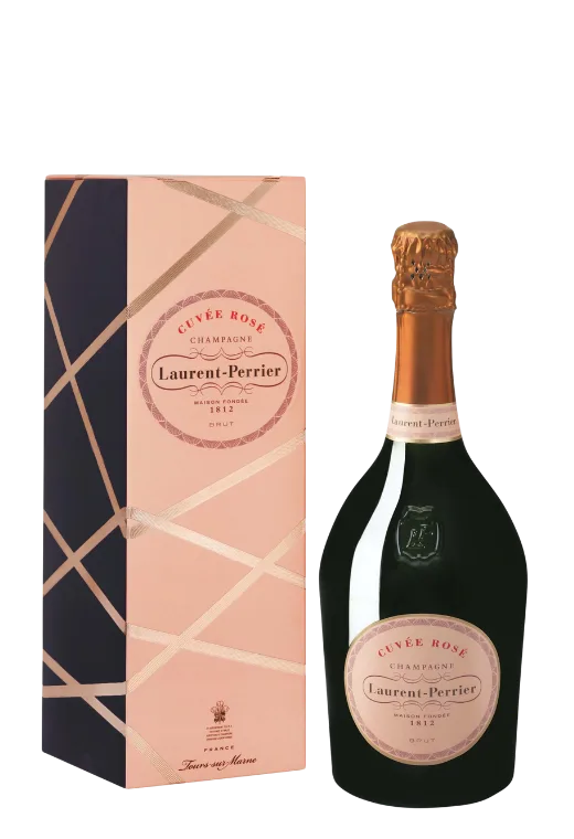 Butelka Laurent Perrier Champagne Couvée Rosé 0,75L w kartoniku – wytrawny różowy szampan o aromatach czerwonych owoców i nutach kwiatowych