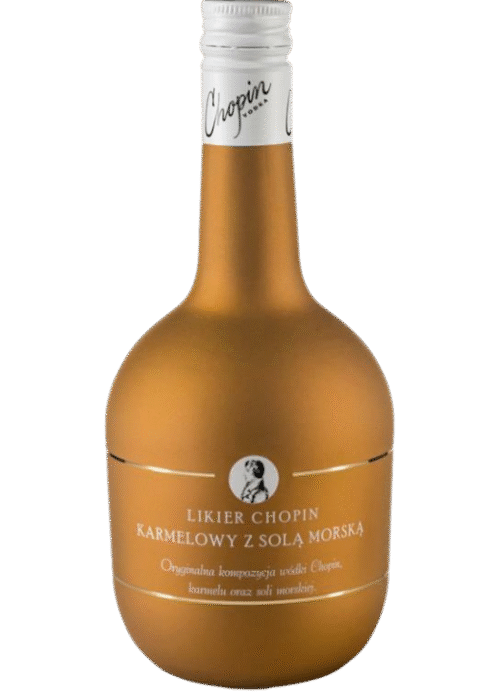 Butelka Chopin Karmel z Solą Morską 0.5L – polski likier o intensywnym, słodko-słonym smaku i gładkim, deserowym finiszu