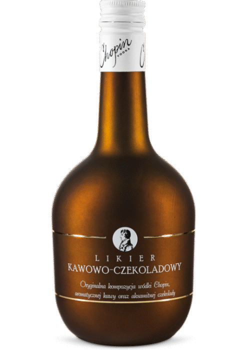 Butelka Chopin Czekoladowy Kawa 0.5L – polski likier o intensywnym smaku kawy i czekolady z deserowym finiszem