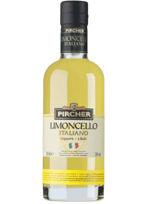 Butelka Limoncello Pircher 0.5L – włoski likier o intensywnym cytrynowym aromacie, orzeźwiającym, słodkim smaku i długim, przyjemnym finiszu