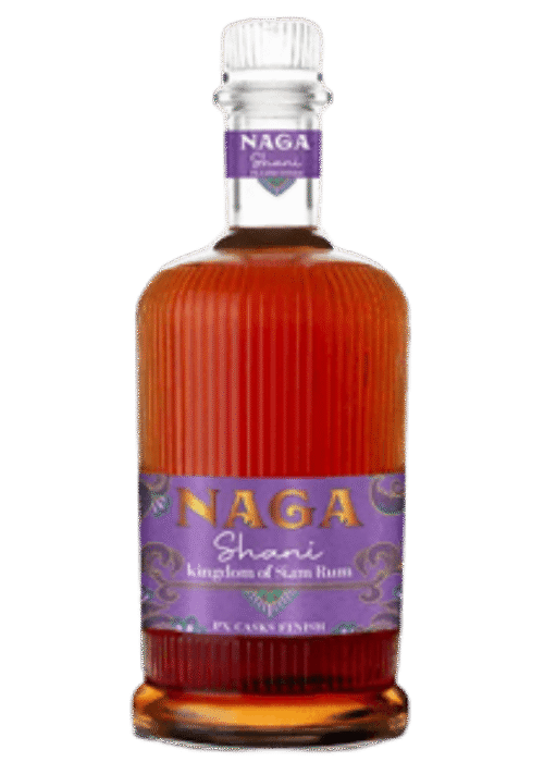 Butelka Naga Shani PX GB 0,7L – tajski rum premium starzony w beczkach po sherry, o dębowo-karmelowym aromacie i bogatym finiszu