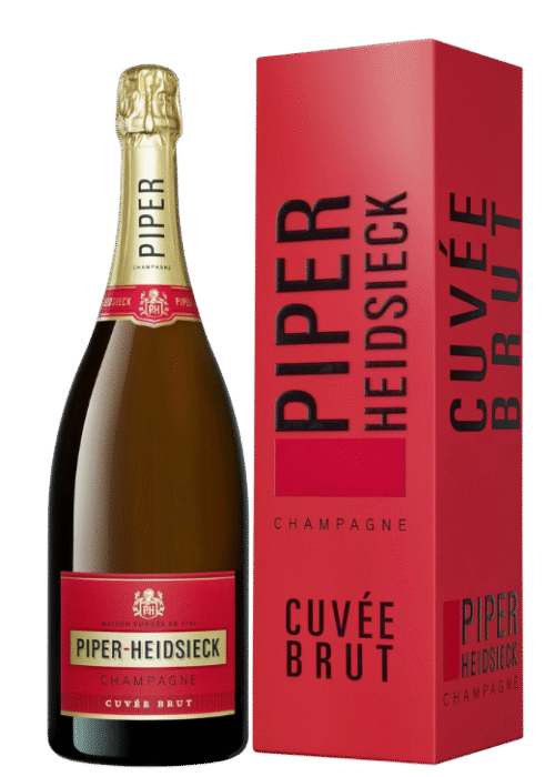 Butelka Piper Heidsieck Champagne Cuvée Brut 0,75L z kartonikiem – wykwintny szampan z regionu Szampania