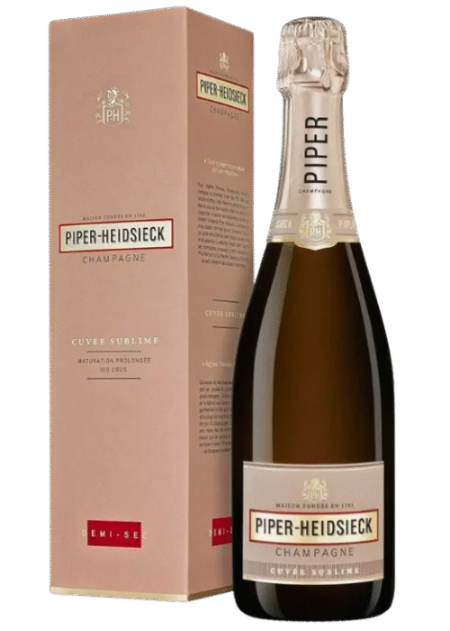 Butelka Piper Heidsieck Champagne Demi Sec Cuvée Sublime 0,75L – elegancki półsłodki szampan z regionu Szampania