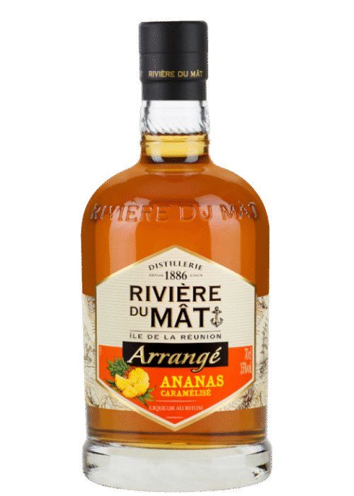 Butelka Riviere Du Mat Ananas Caramelise 0,7L – rum z Reunion o ananasowo-karmelowym profilu, słodkim smaku i owocowym finiszu