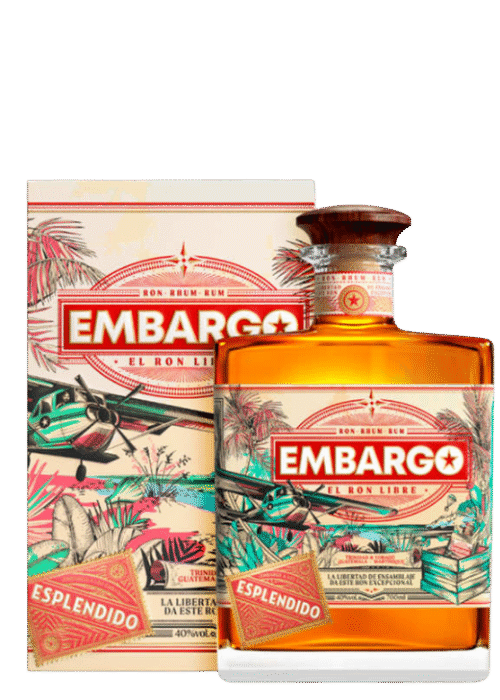 Butelka Rum Embargo Anejo Esplendido 40% 0,7L – kubański rum o bogatym aromacie czekolady, dębu i karmelu, z długim, słodkim finiszem