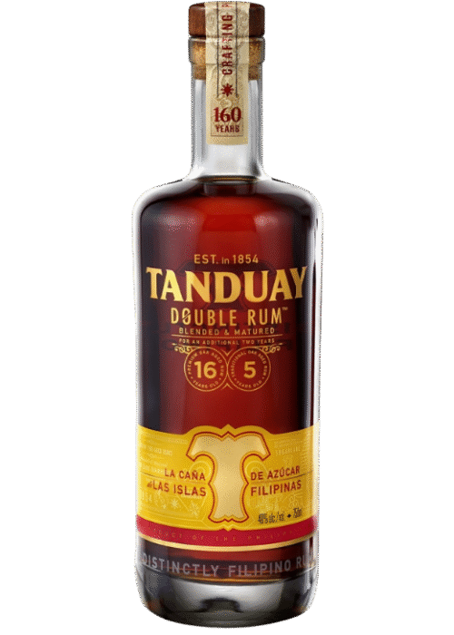 Butelka Tanduay Double Asian Rum 0.7L – elegancki filipiński rum z bogatym profilem smakowym, zamknięty w tubie.