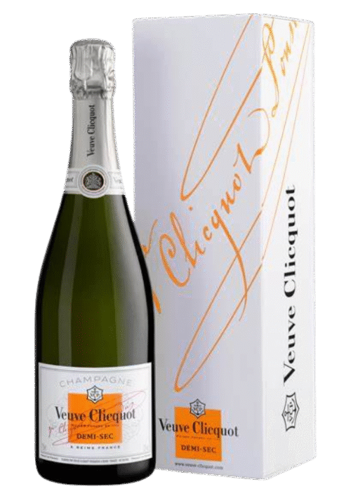 Butelka Veuve Clicquot Champagne Demi Sec 0,75L – półsłodki szampan o aromacie drożdży, miodu i owoców