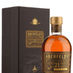 Butelka Aberfeldy 21YO w eleganckim pudełku – luksusowa szkocka whisky single malt z regionu Highland, dojrzewająca przez 21 lat