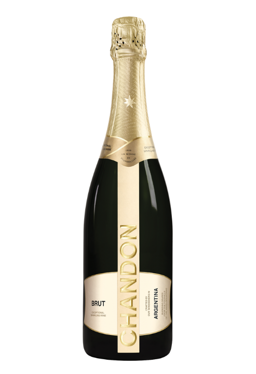 Butelka wina musującego Chandon Brut 0,75L 12% – białe, wytrawne wino musujące z Argentyny