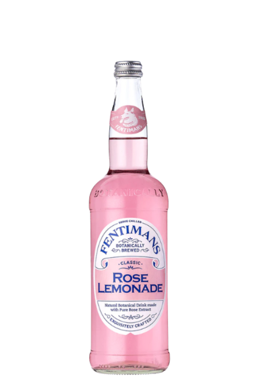 Butelka Fentimans Rose Lemonade 200ml – naturalny napój bezalkoholowy z Anglii o aromacie różanym i cytrynowym, z delikatnym, orzeźwiającym finiszem