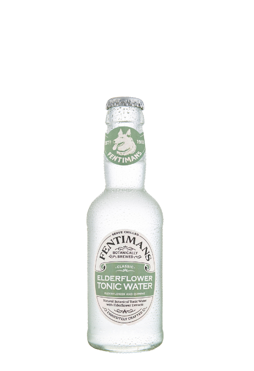 Butelka Fentimans Elderflower Tonic Water 200ml – naturalny, bezalkoholowy tonik z Anglii o kwiatowo-gruszkowym aromacie i orzeźwiającym, ziołowym finiszu