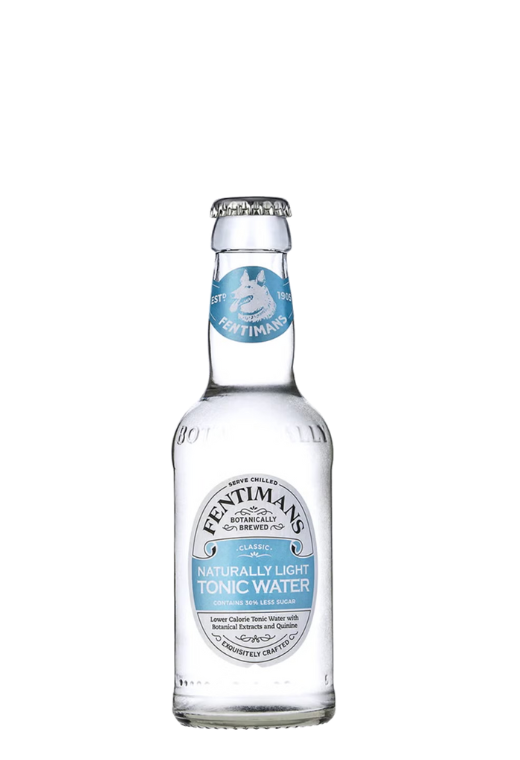 Butelka Fentimans Light Tonic Water 200ml – naturalny, lekki tonik z Anglii o świeżym, cytrusowo-ziołowym aromacie i delikatnie gorzkim, orzeźwiającym smaku