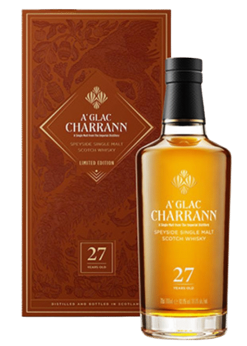 Butelka A’Glac Charrann 27YO 0,7L – limitowana szkocka whisky single malt o miodowo-owocowym profilu, w eleganckim boxie