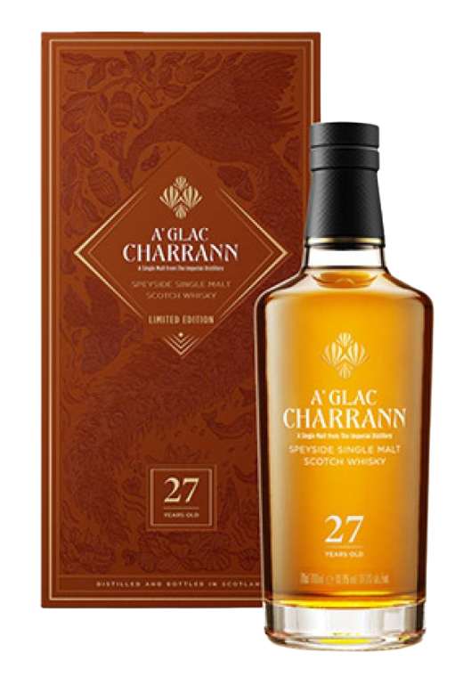 Butelka A’Glac Charrann 27YO 0,7L – limitowana szkocka whisky single malt o miodowo-owocowym profilu, w eleganckim boxie