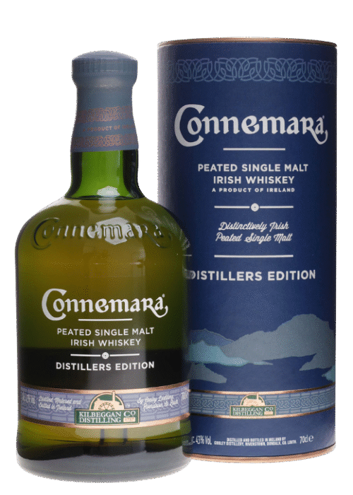 Butelka Connemara Distillers Edition 0,7L z tubą – torfowa irlandzka whiskey o dymnym aromacie, miodowym smaku i długim, pikantnym finiszu
