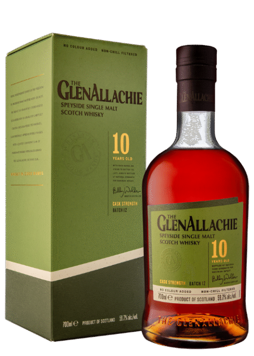 Butelka GlenAllachie 10YO Batch 12 0,7L – szkocka whisky single malt w mocy beczki, o intensywnym profilu z nutami fig, wiśni i przypraw