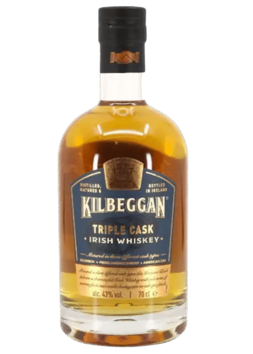 Kilbeggan Triple Cask 43% 0,7L – irlandzka whiskey leżakowana w trzech rodzajach beczek, z nutami karmelu i przypraw.