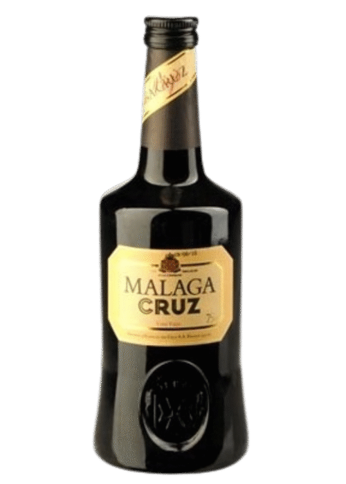 Butelka Malaga Cruz Vino de Licor 0,75L – hiszpańskie słodkie wino likierowe z Andaluzji o nutach karmelu, rodzynek i suszonych owoców.